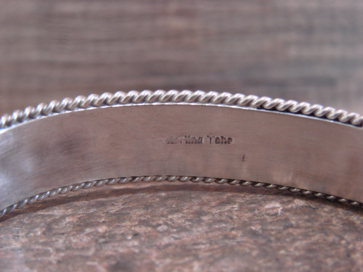 Native American Navajo Twisted Sterling Silver Chain Bracelet by Tahe