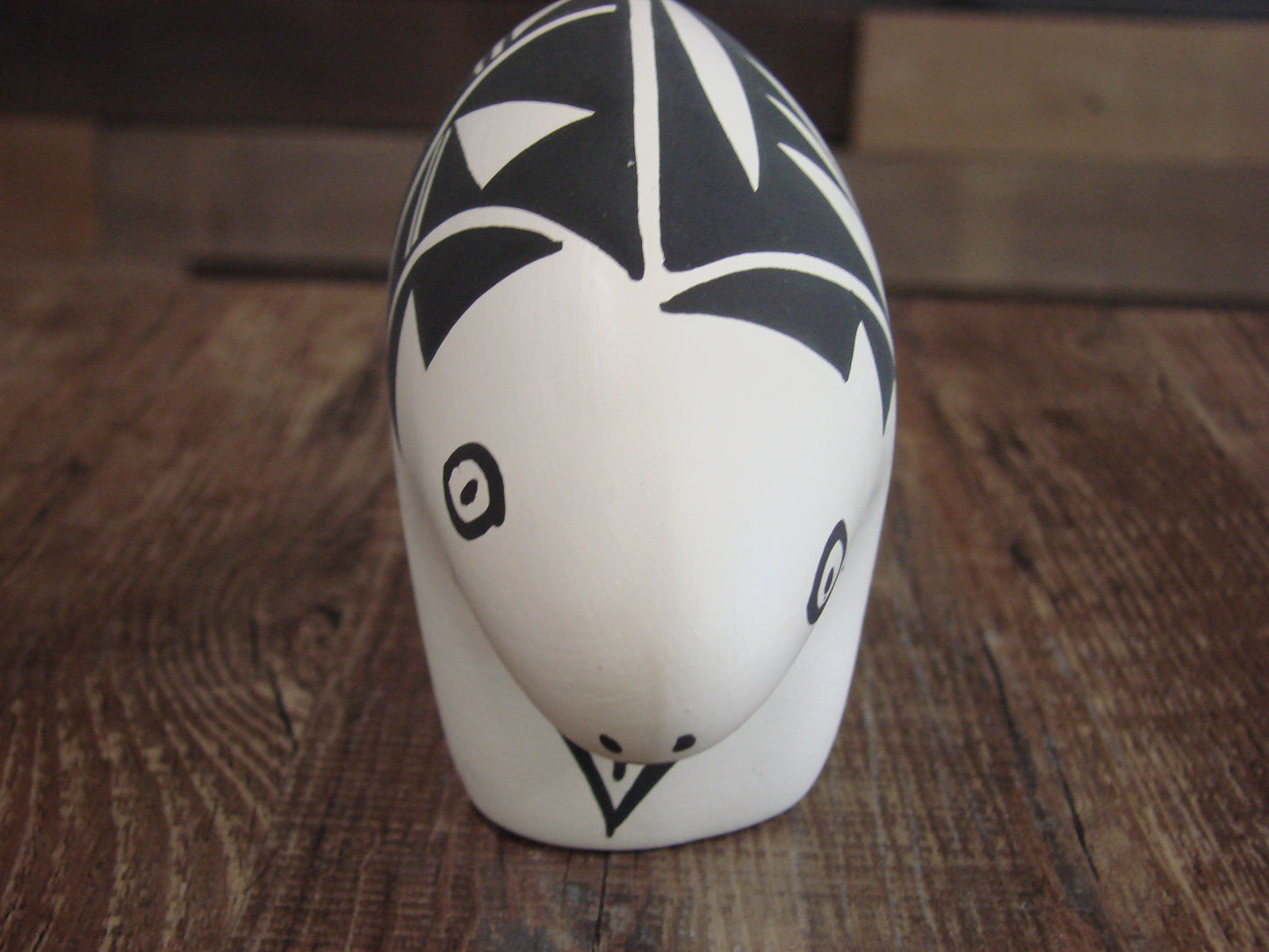 Native American Hand Painted Acoma Bear Pottery by Concho