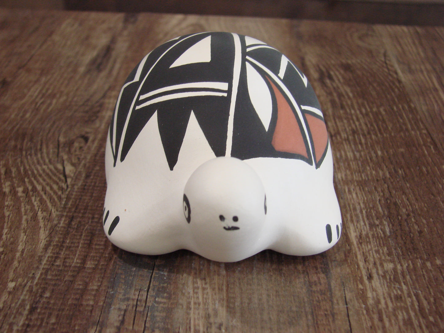 Native American Hand Painted Acoma Turtle Pottery by Concho