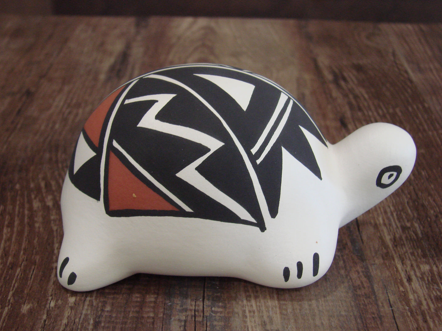 Native American Hand Painted Acoma Turtle Pottery by Concho