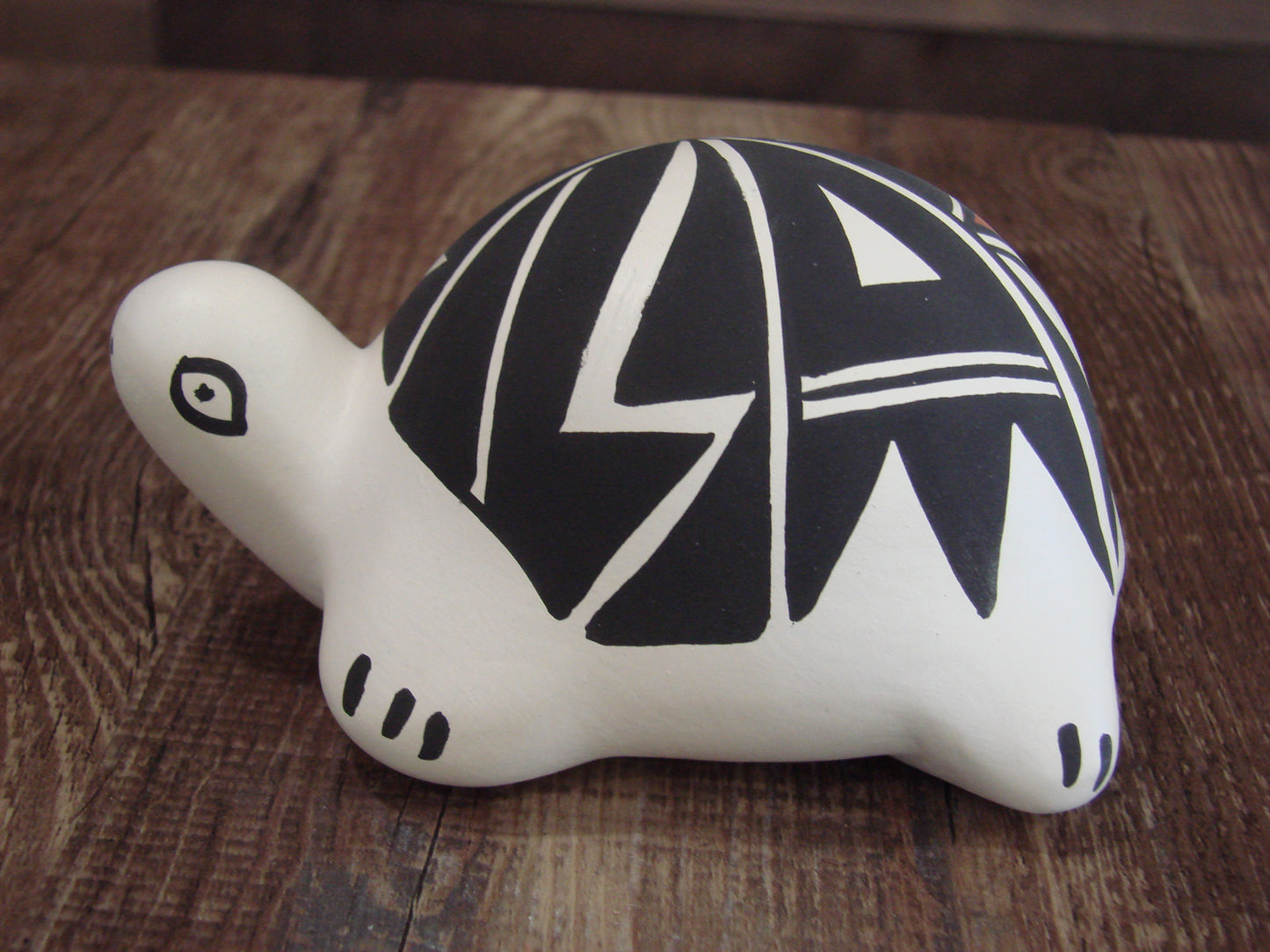 Native American Hand Painted Acoma Turtle Pottery by Concho