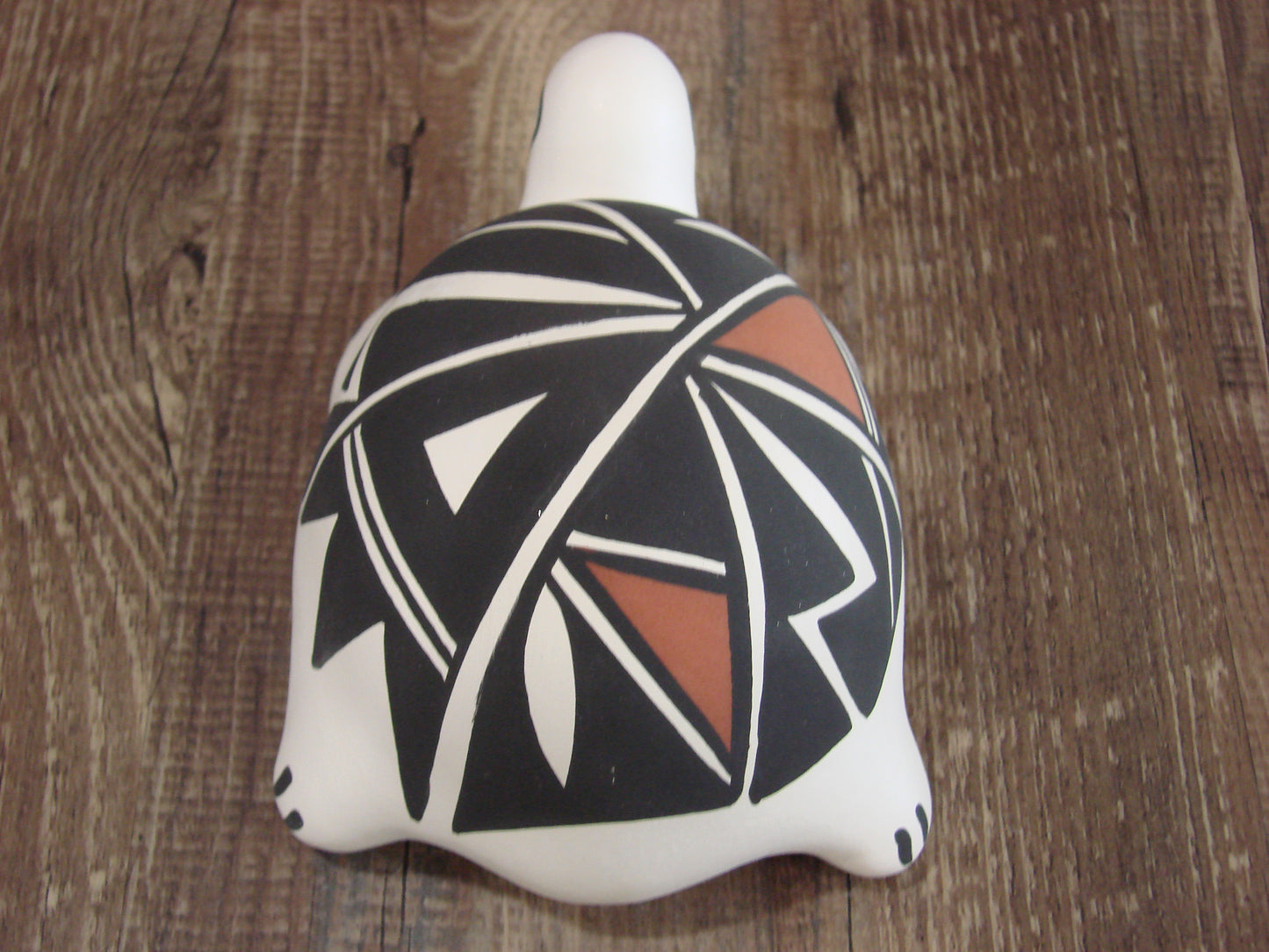 Native American Hand Painted Acoma Turtle Pottery by Concho