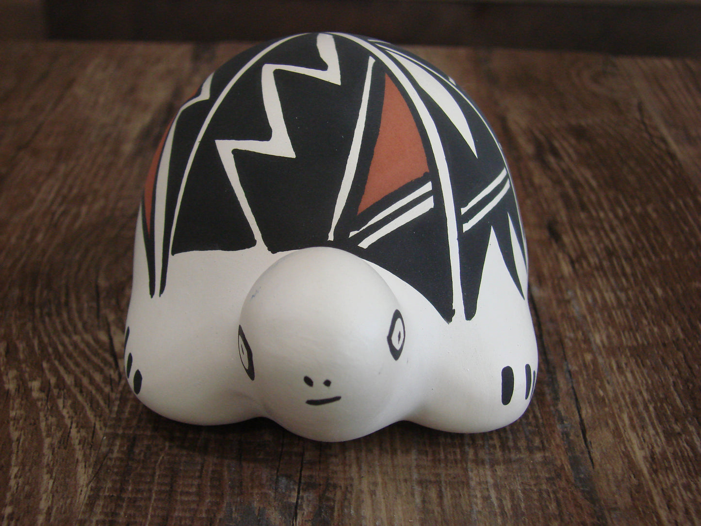 Native American Hand Painted Acoma Turtle Pottery by Concho