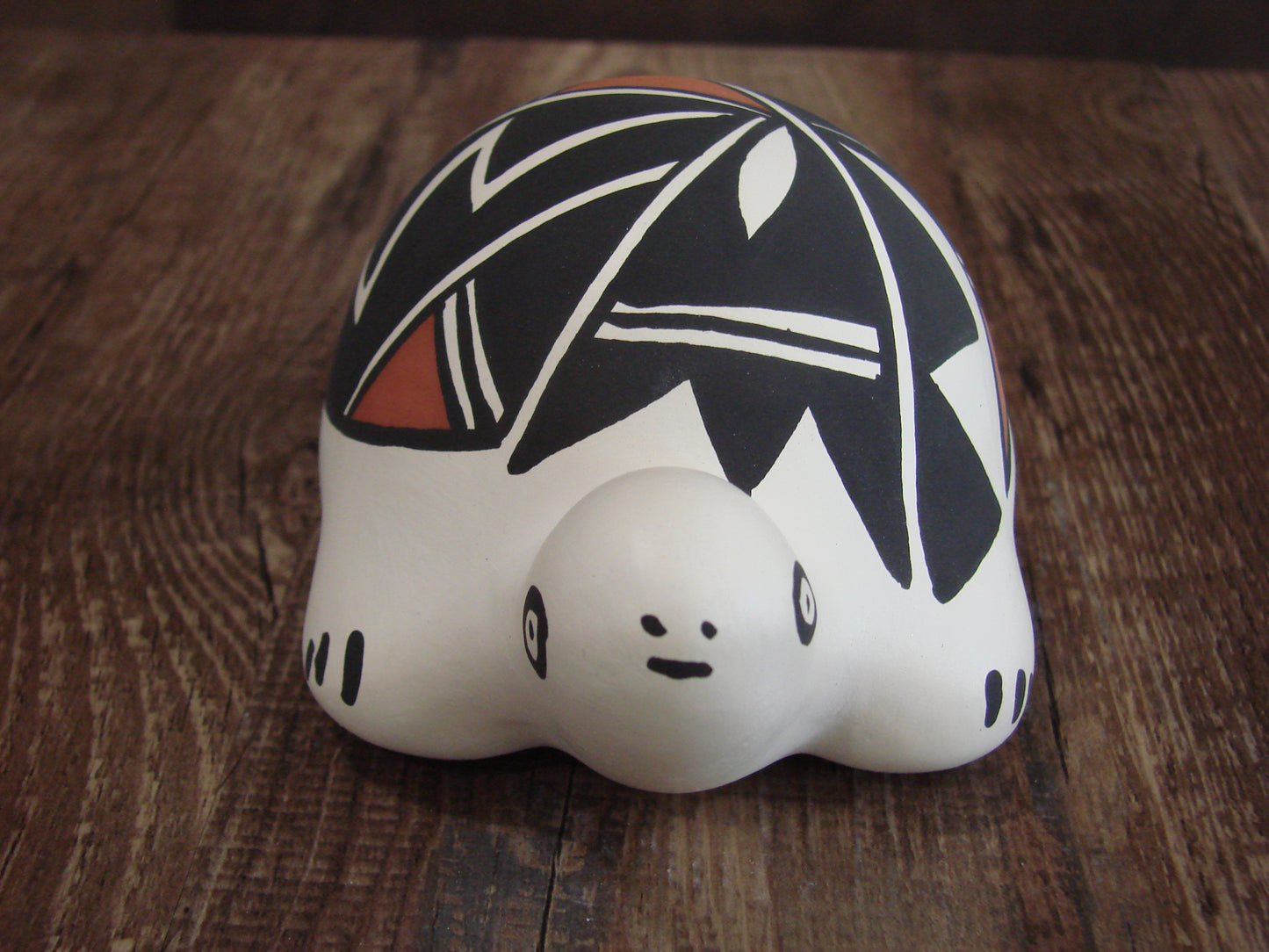 Native American Hand Painted Acoma Turtle Pottery by Concho