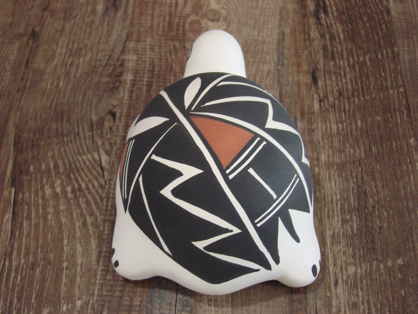 Native American Hand Painted Acoma Turtle Pottery by Concho