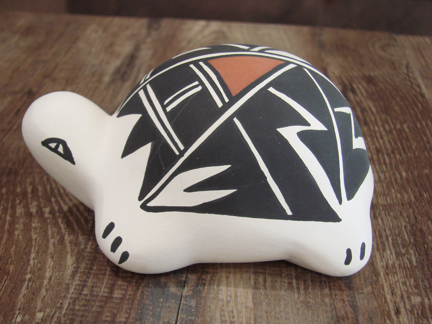 Native American Hand Painted Acoma Turtle Pottery by Concho