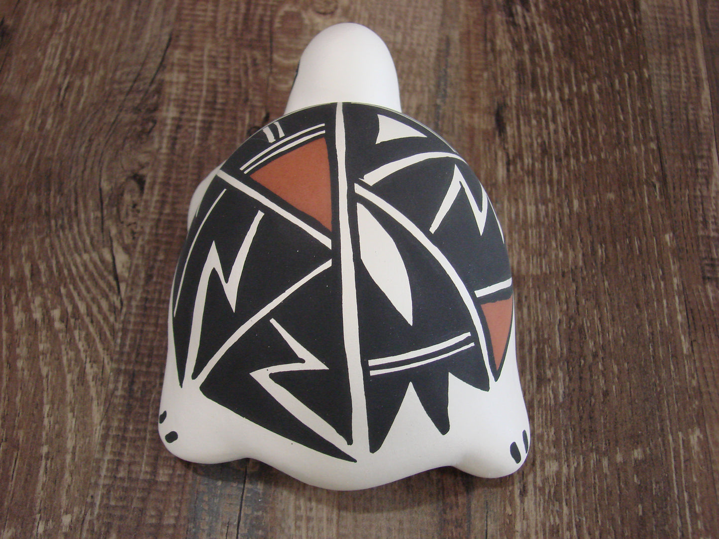Native American Hand Painted Acoma Turtle Pottery by Concho