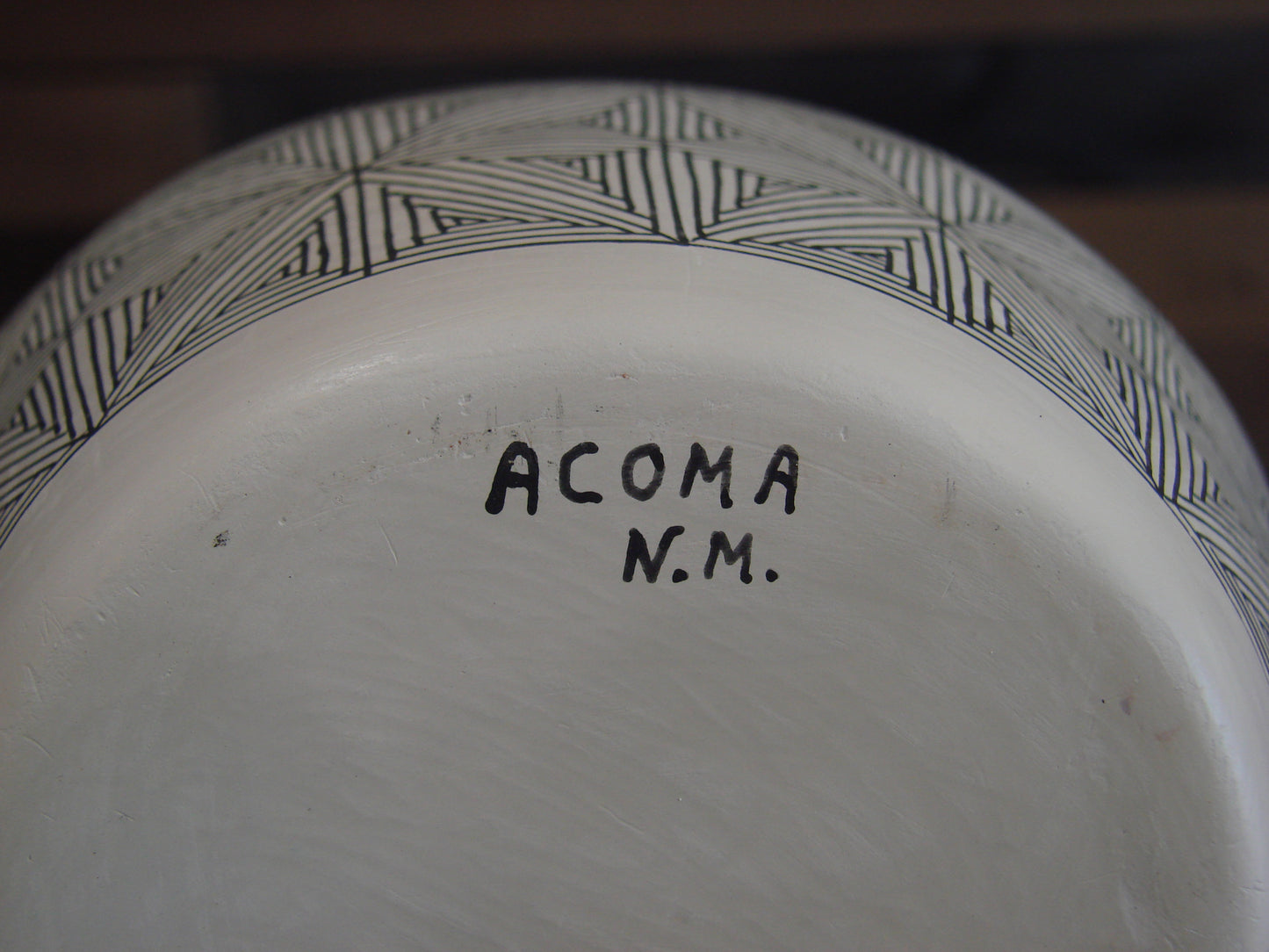Native American Acoma Pueblo Fine Line Hand Painted Wedding Vase by D. Malie