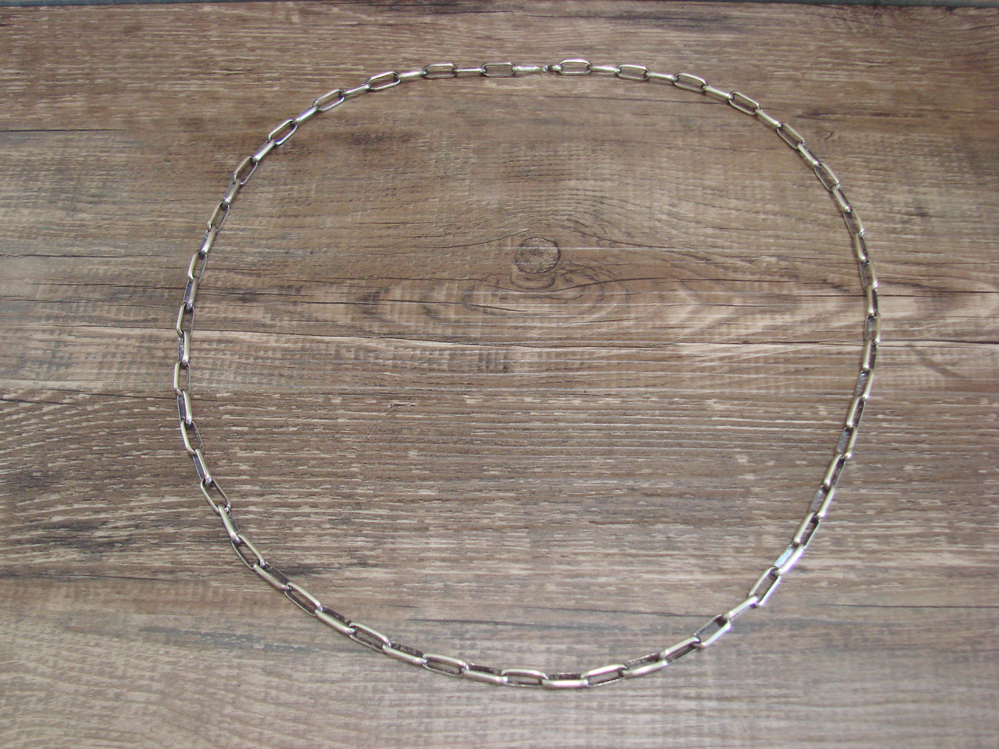 Native American Hand Made Sterling Silver 24" Chain Link Necklace - Sally Shirley