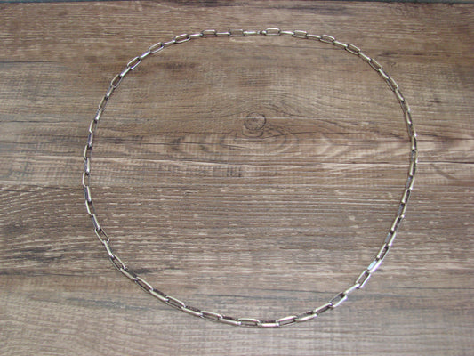 Native American Hand Made Sterling Silver 24" Chain Link Necklace - Sally Shirley