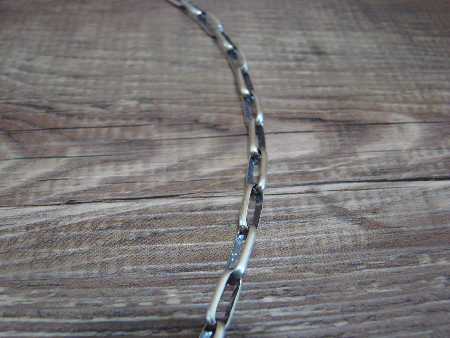 Native American Hand Made Sterling Silver 24" Chain Link Necklace - Sally Shirley