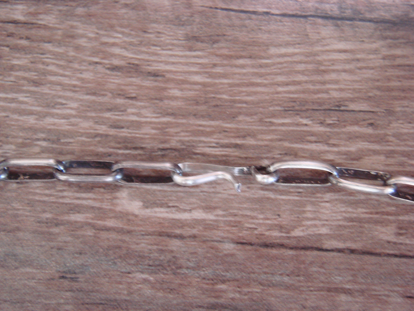 Native American Hand Made Sterling Silver 24" Chain Link Necklace - Sally Shirley