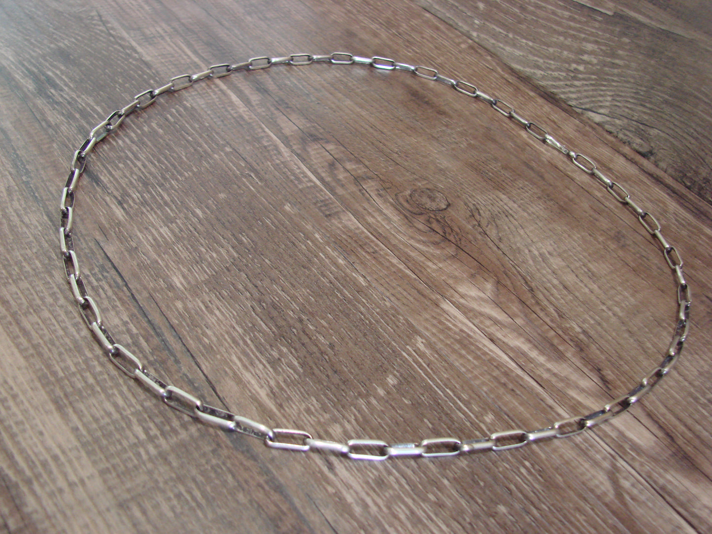 Native American Hand Made Sterling Silver 24" Chain Link Necklace - Sally Shirley