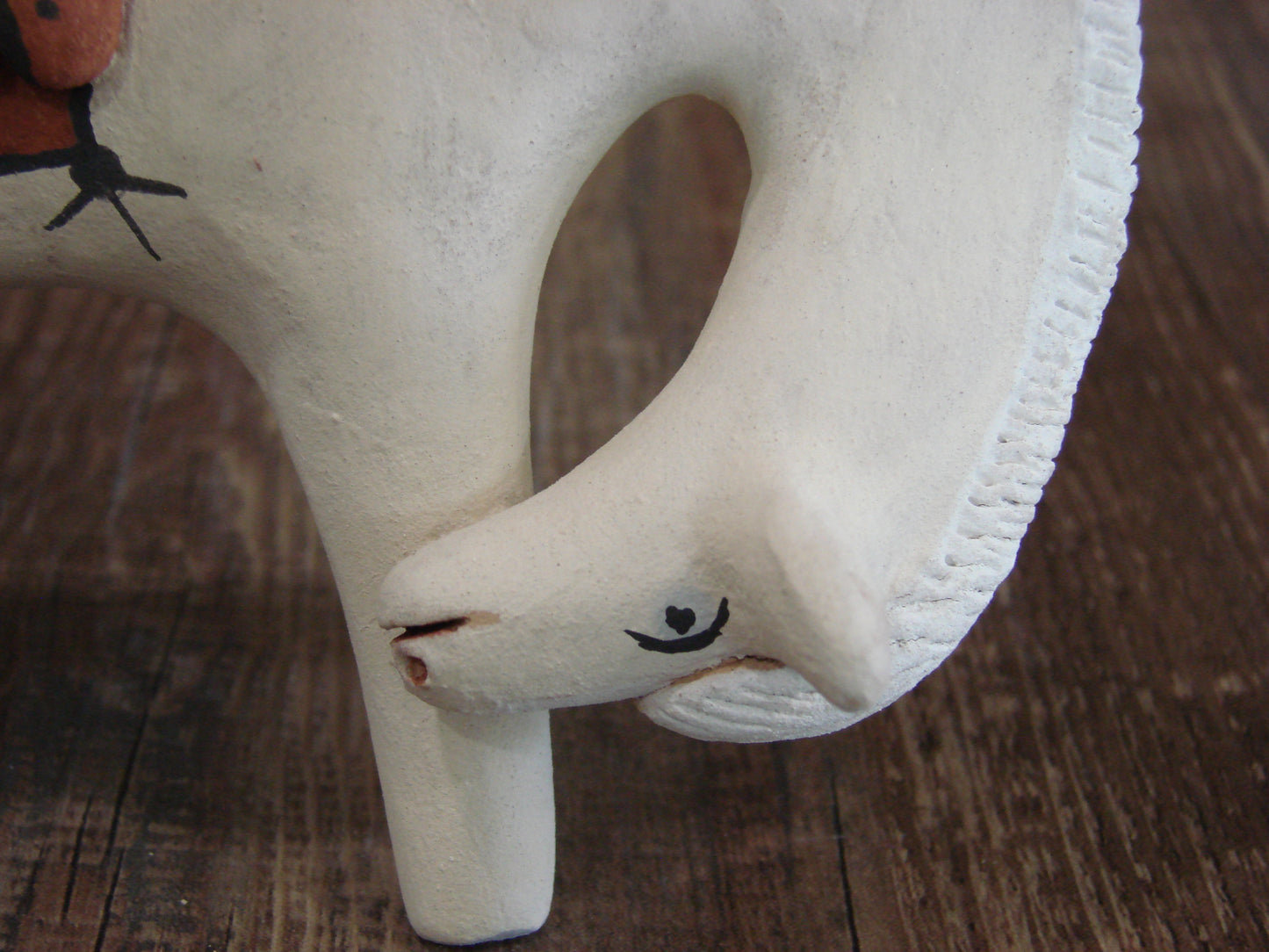 Native American Jemez Clay Hand Sculpted Horse Pottery Signed Fragua