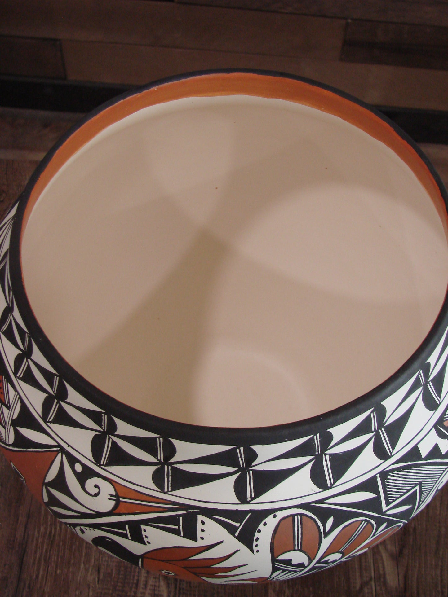 Native American Acoma Fine Line Hand Painted Pottery by R. Trujillo