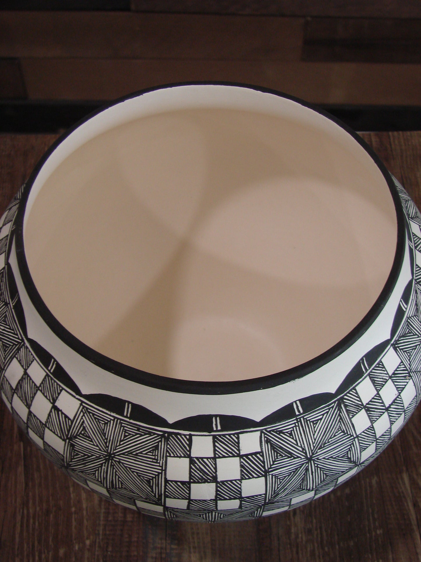 Native American Acoma Fine Line Hand Painted Pottery by R. Trujillo