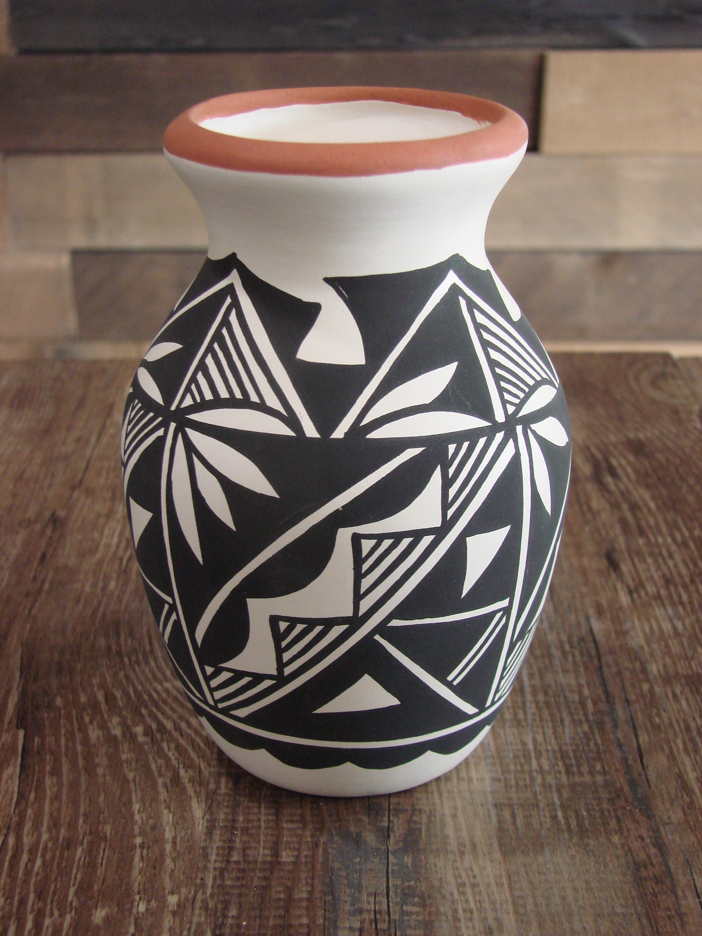 Native American Hand Painted Acoma Pottery Vase by Concho