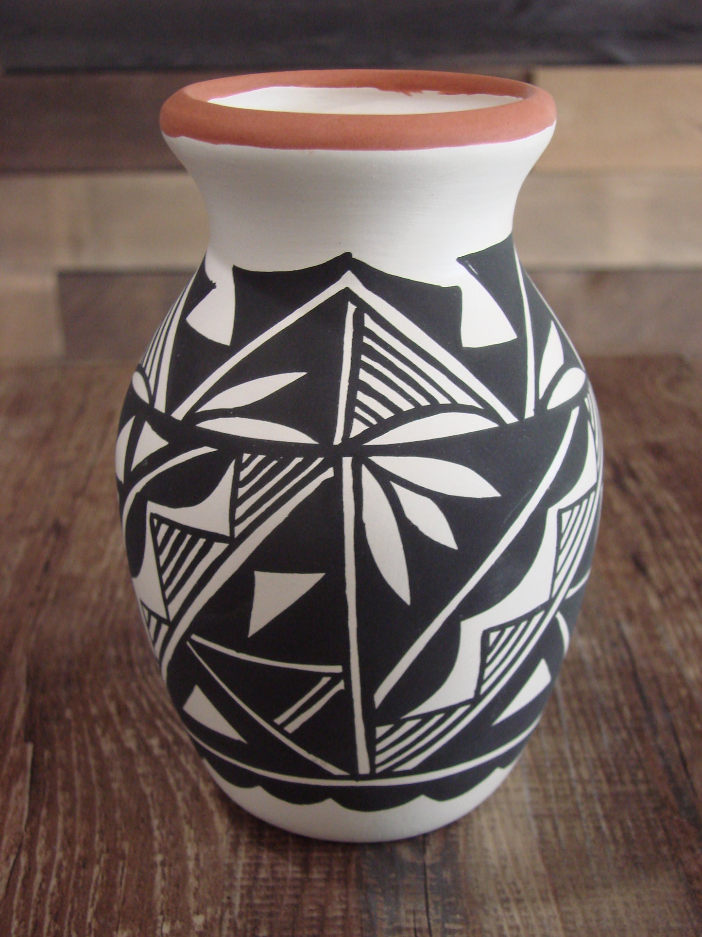 Native American Hand Painted Acoma Pottery Vase by Concho