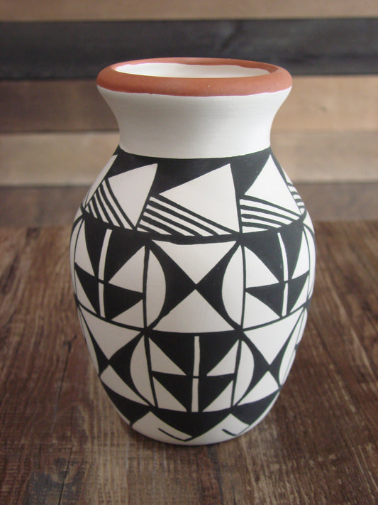 Native American Hand Painted Acoma Pottery Vase by Concho
