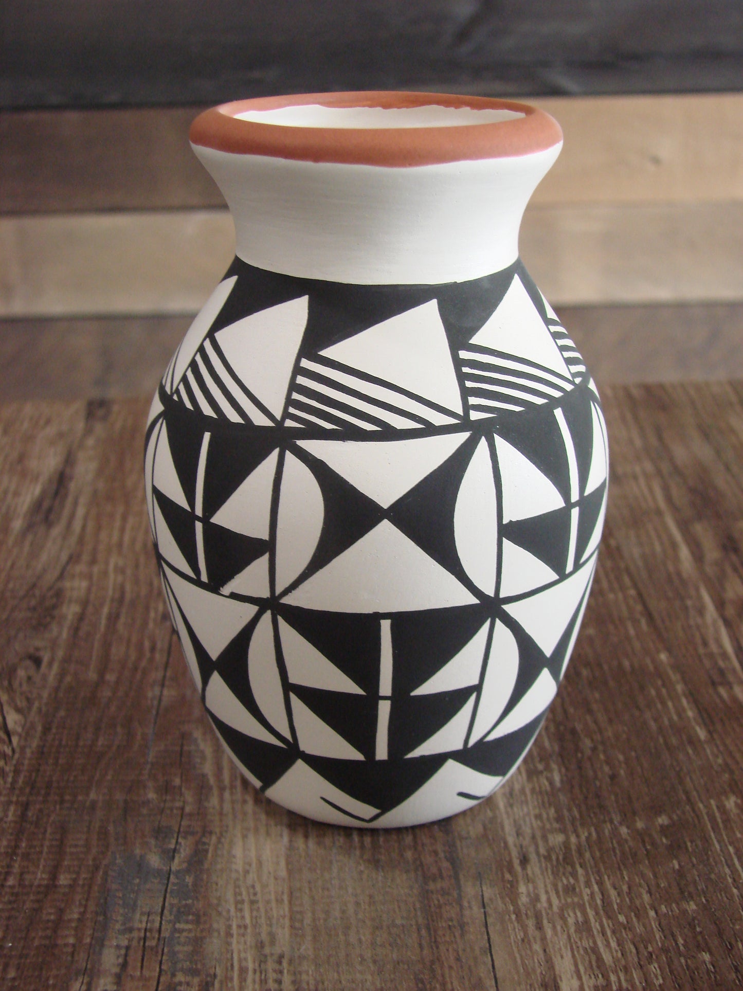 Native American Hand Painted Acoma Pottery Vase by Concho