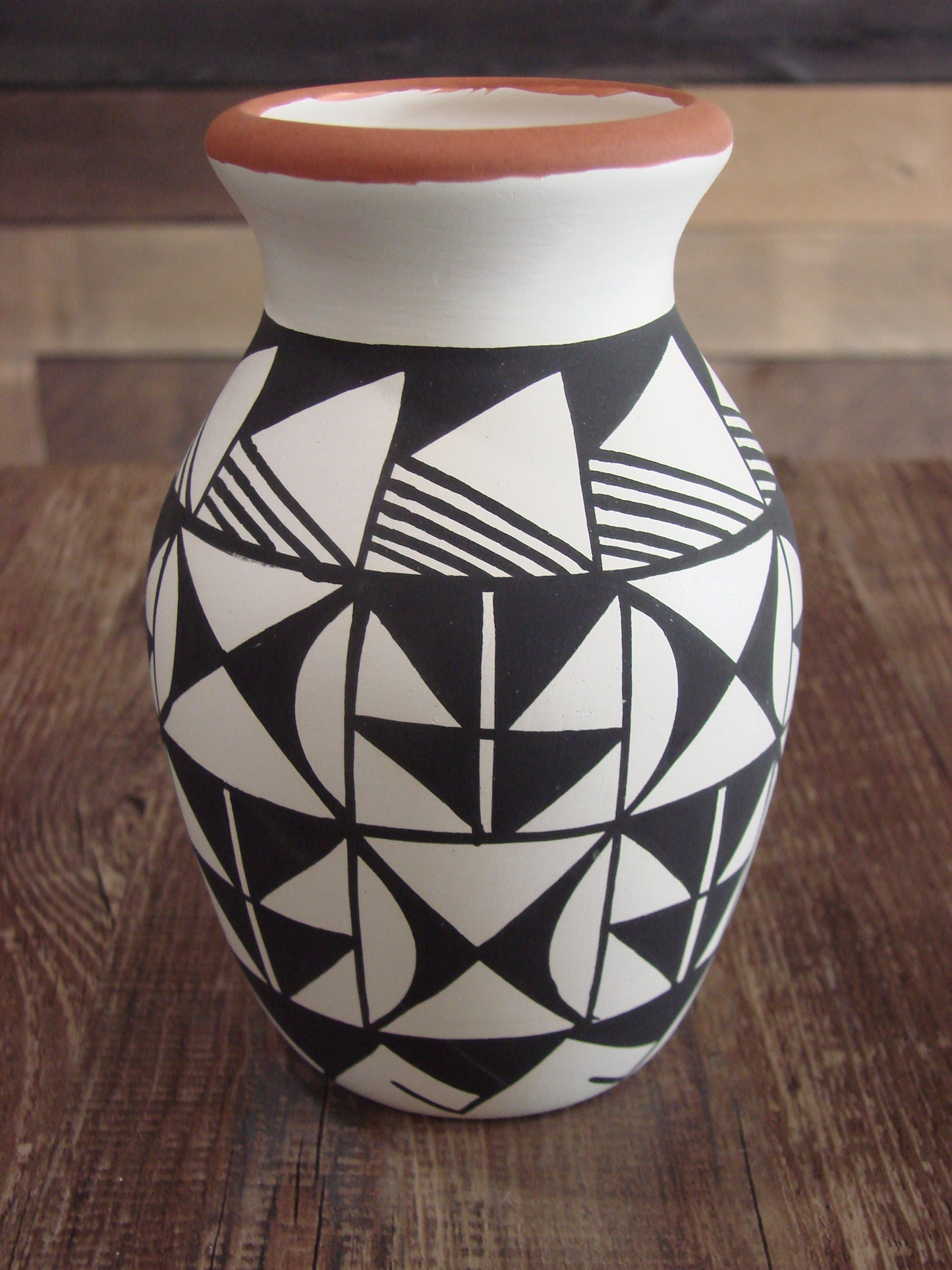 Native American Hand Painted Acoma Pottery Vase by Concho