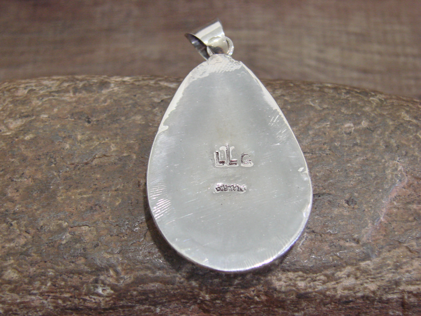 Native American Sterling Silver & Multi Stone Inlay Pendant by Lamy