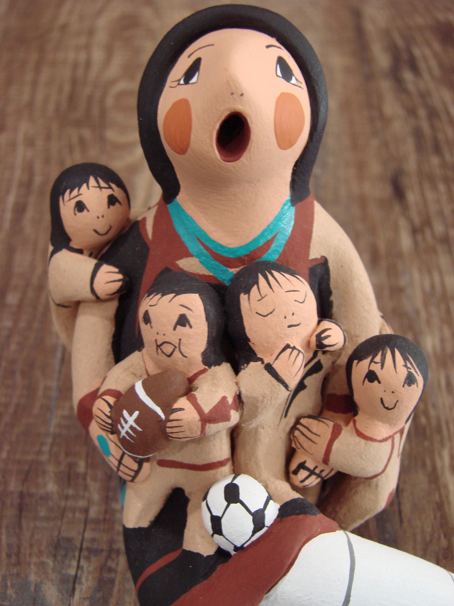 Native American Jemez Hand Sculpted Clay Storyteller by Lucero