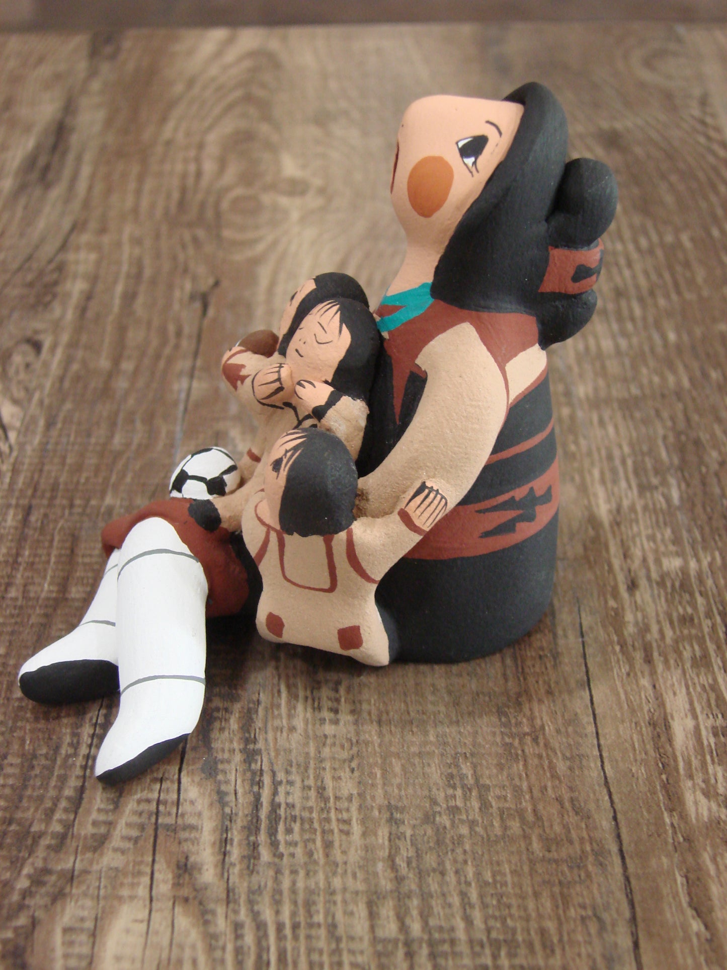 Native American Jemez Hand Sculpted Clay Storyteller by Lucero