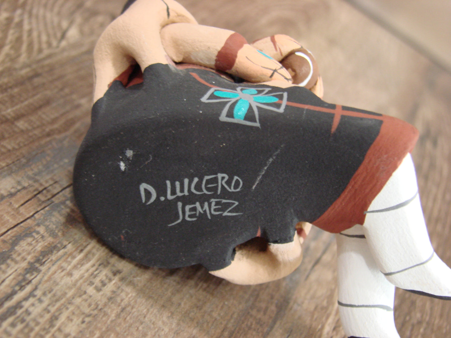 Native American Jemez Hand Sculpted Clay Storyteller by Lucero