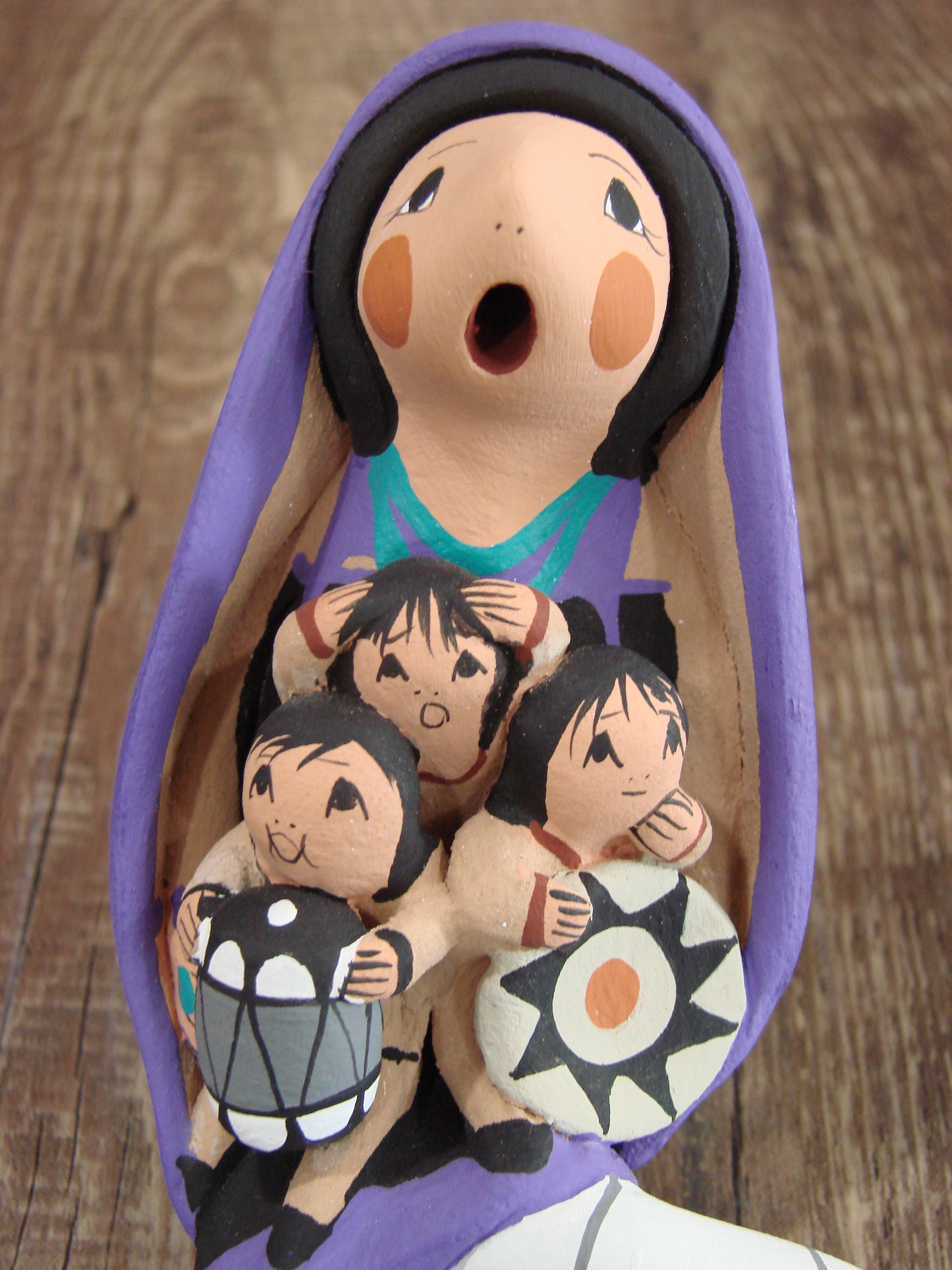 Native American Jemez Hand Sculpted Clay Storyteller by Lucero