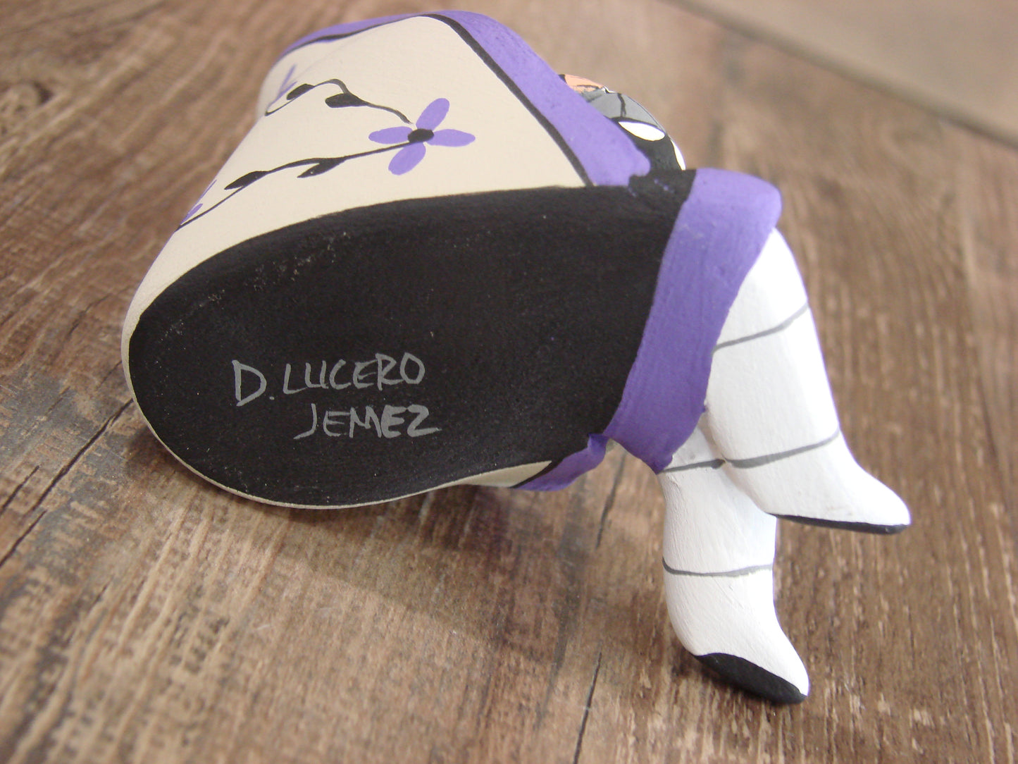 Native American Jemez Hand Sculpted Clay Storyteller by Lucero