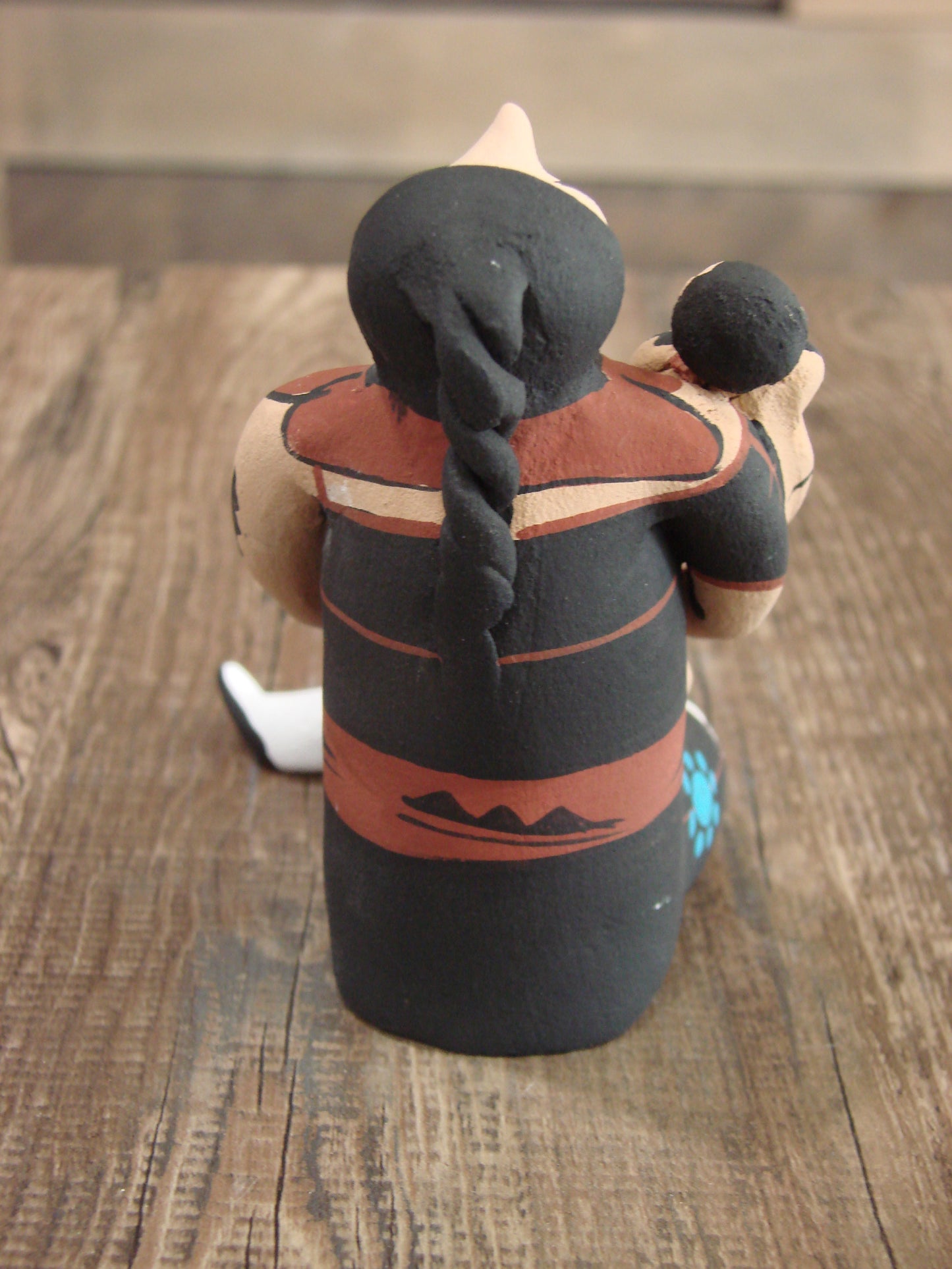 Native American Jemez Hand Sculpted Clay Storyteller by Lucero