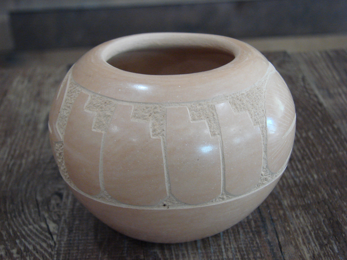 Native American Jemez Clay Hand Coiled Pottery Signed EDY
