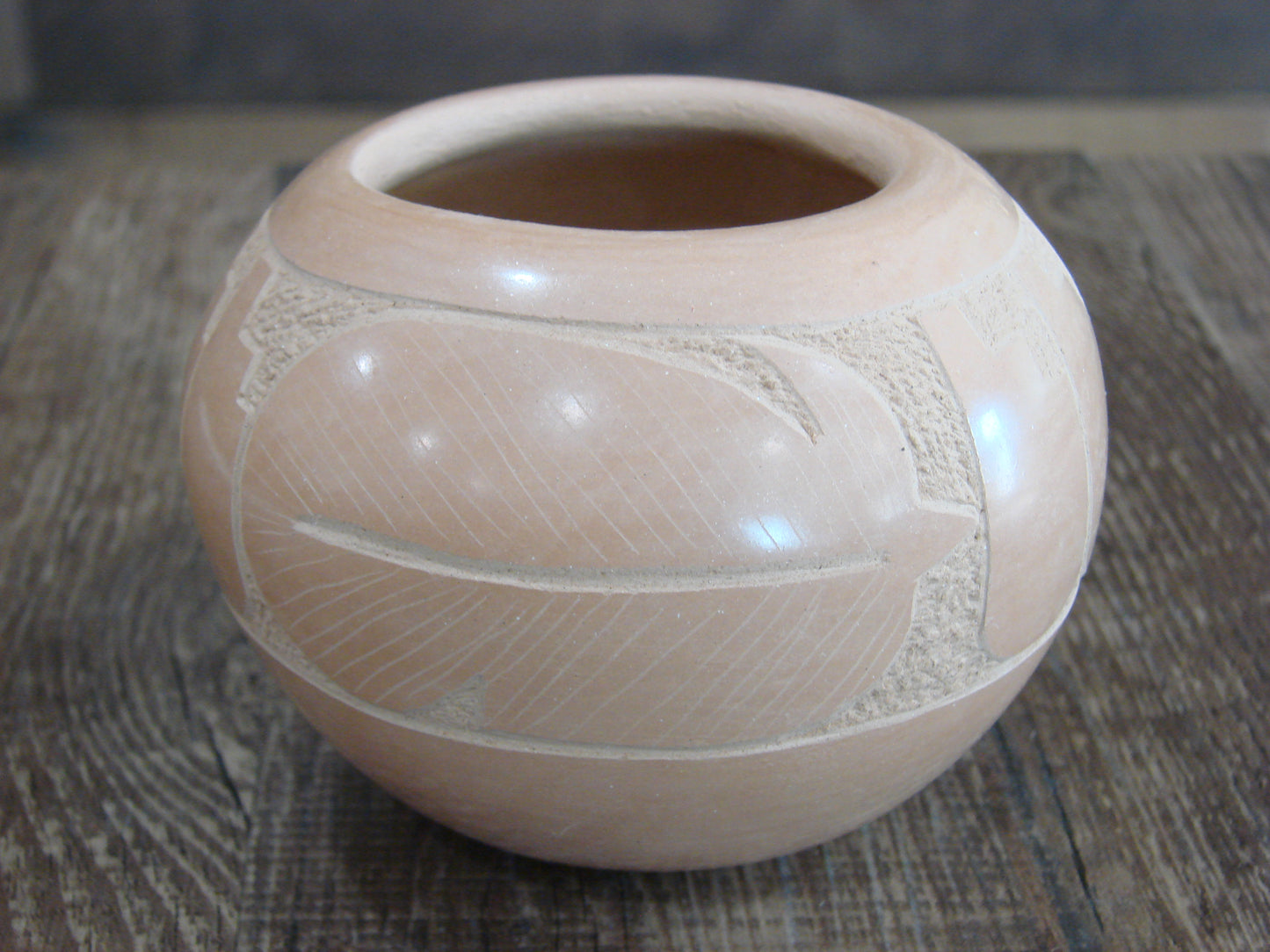 Native American Jemez Clay Hand Coiled Pottery Signed EDY