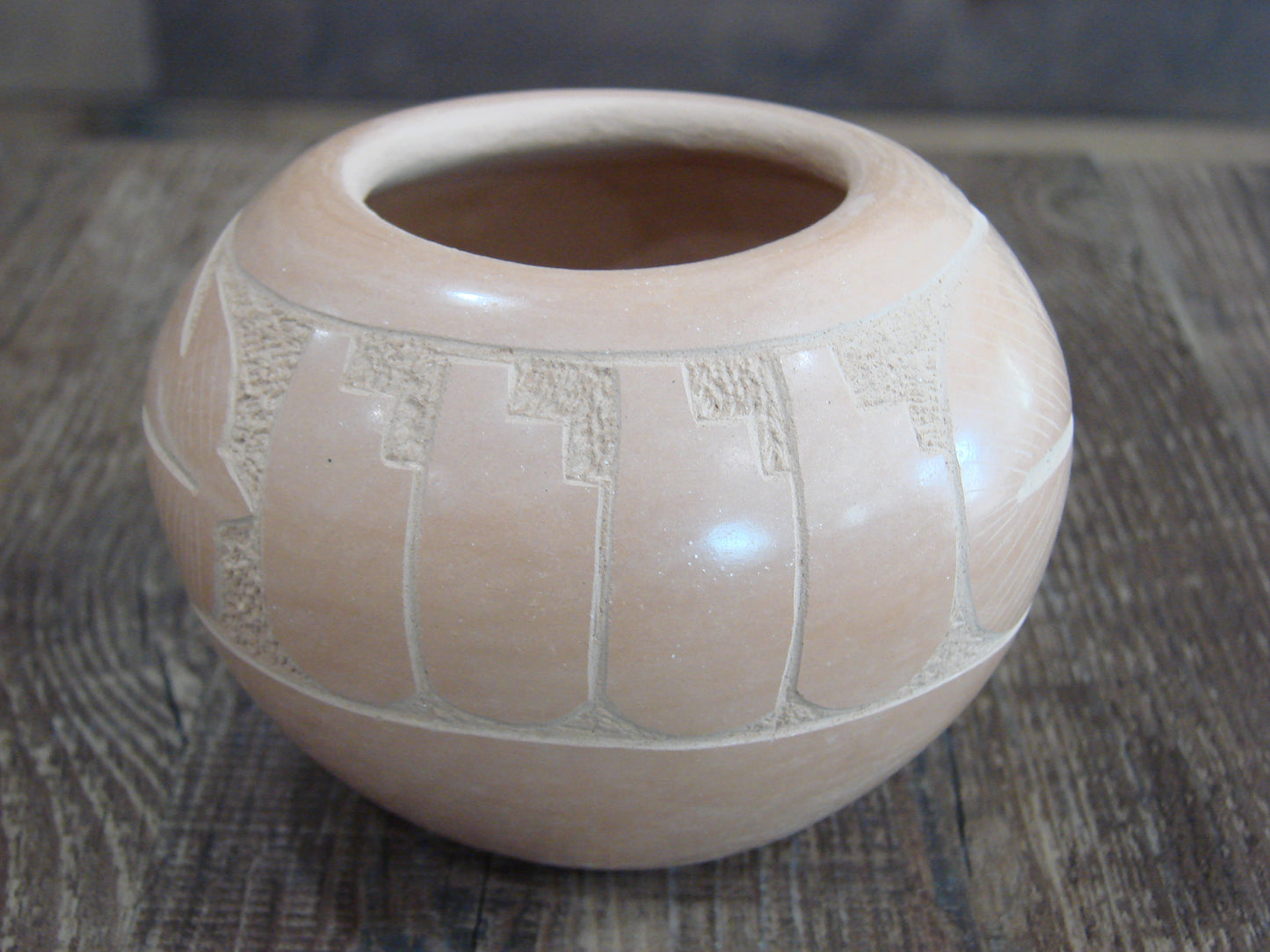 Native American Jemez Clay Hand Coiled Pottery Signed EDY