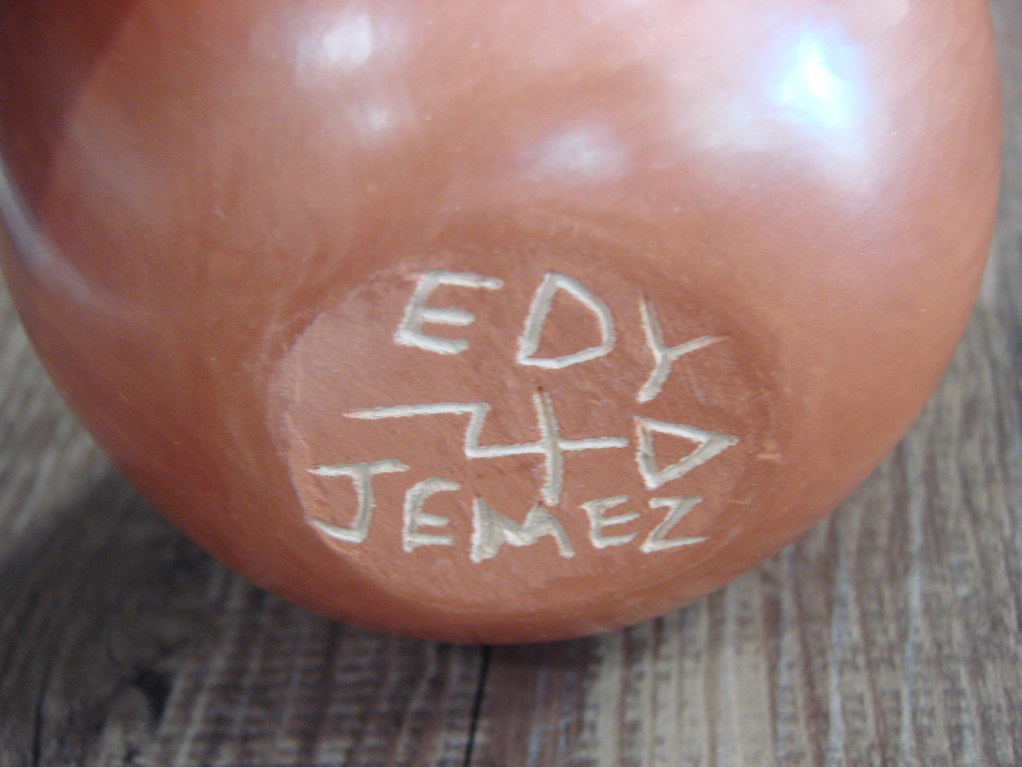 Native American Jemez Clay Hand Coiled Pottery Signed EDY