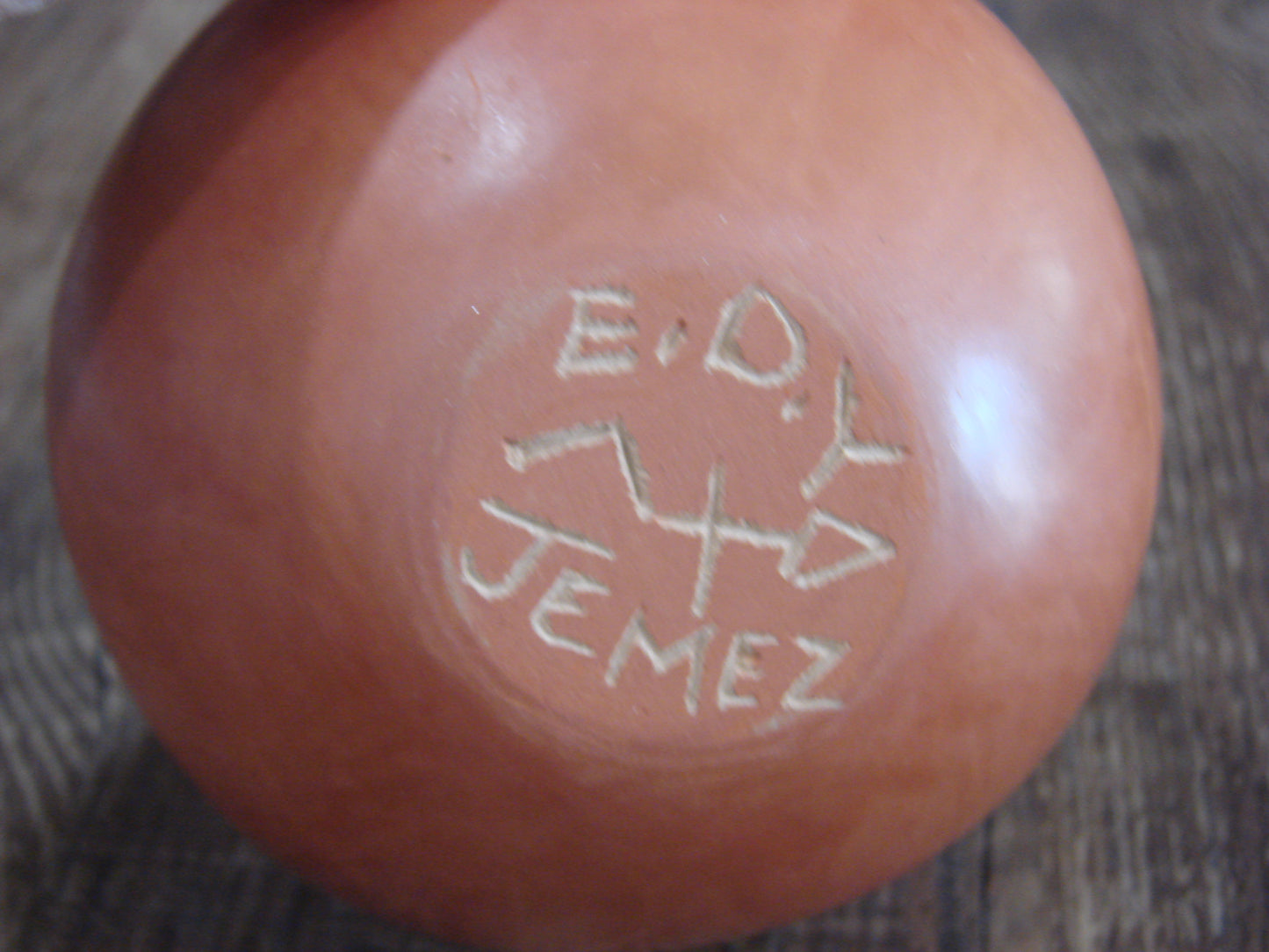 Native American Jemez Clay Hand Coiled Pottery Signed EDY