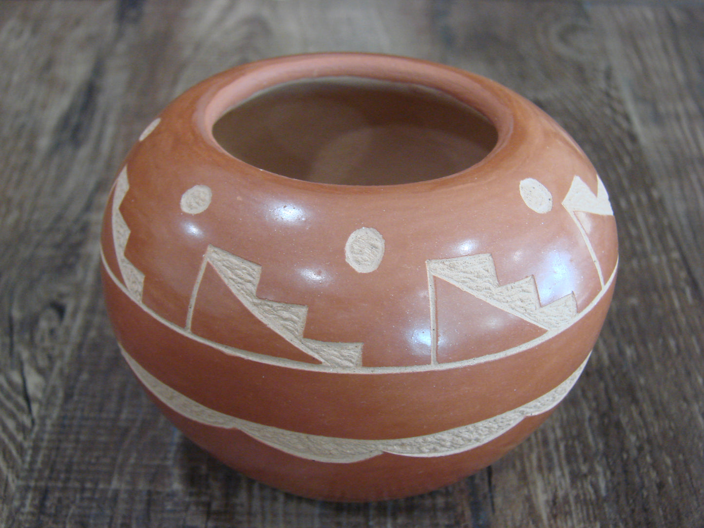 Native American Jemez Clay Hand Coiled Pottery Signed EDY