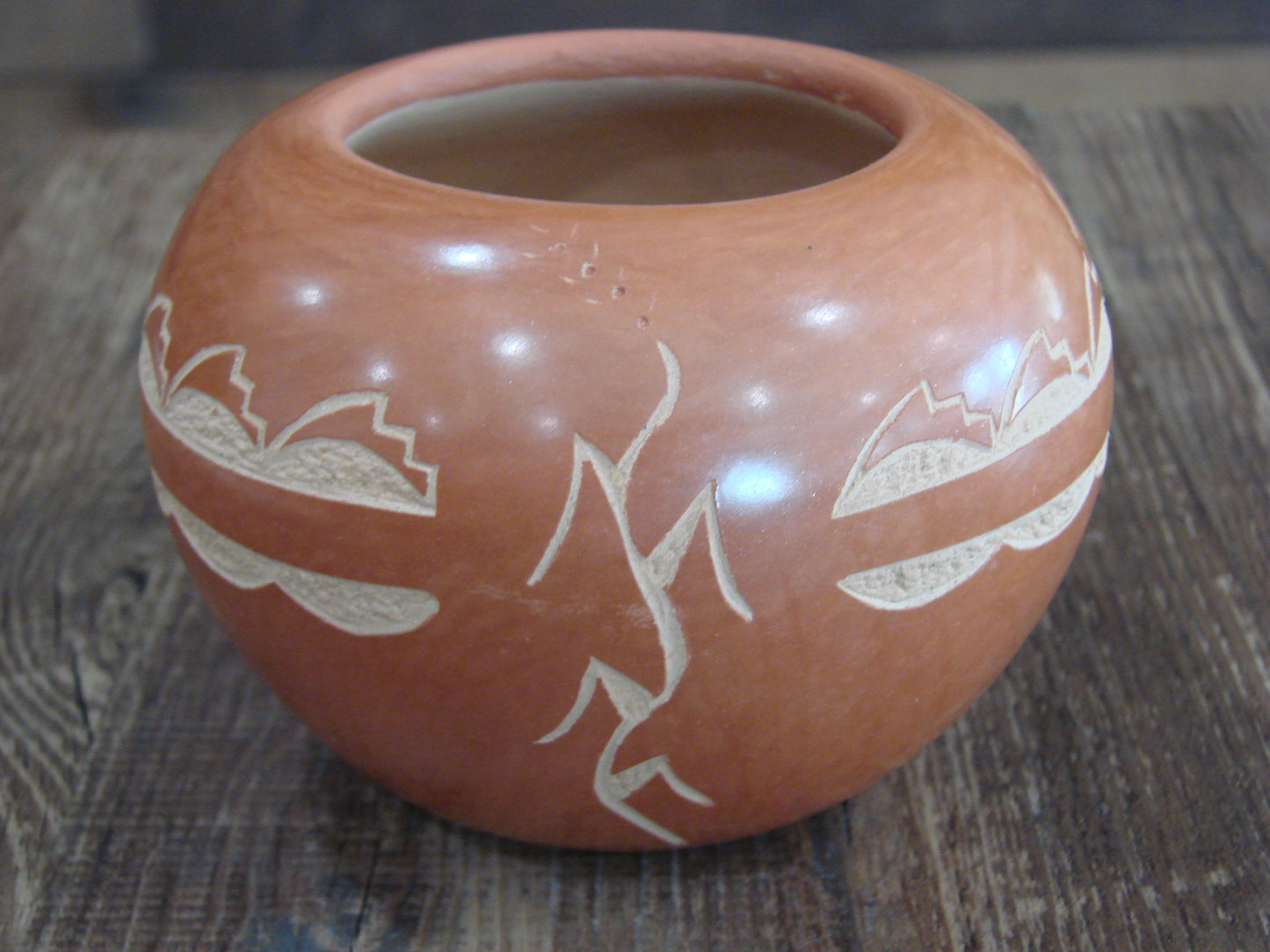 Native American Jemez Clay Hand Coiled Pottery Signed EDY