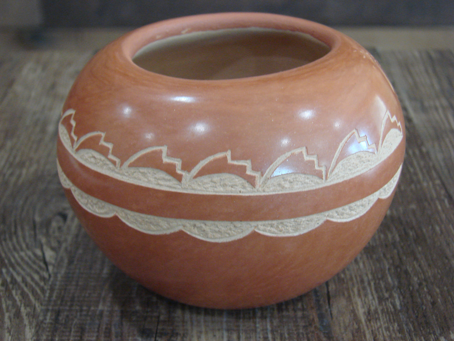 Native American Jemez Clay Hand Coiled Pottery Signed EDY