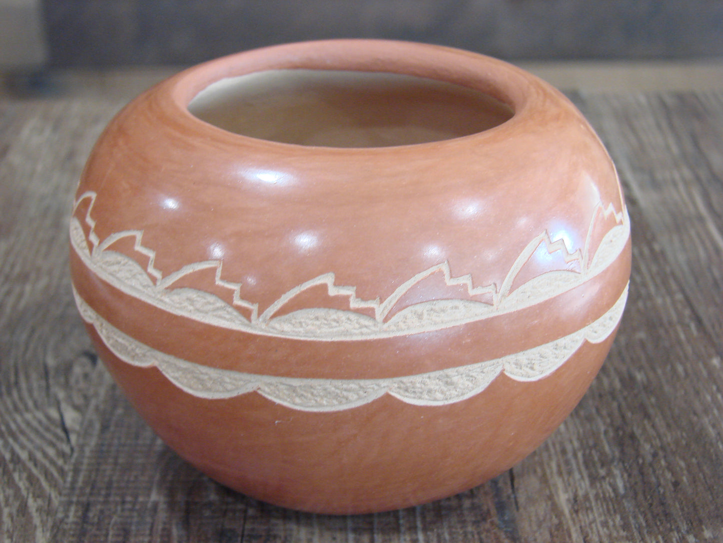 Native American Jemez Clay Hand Coiled Pottery Signed EDY