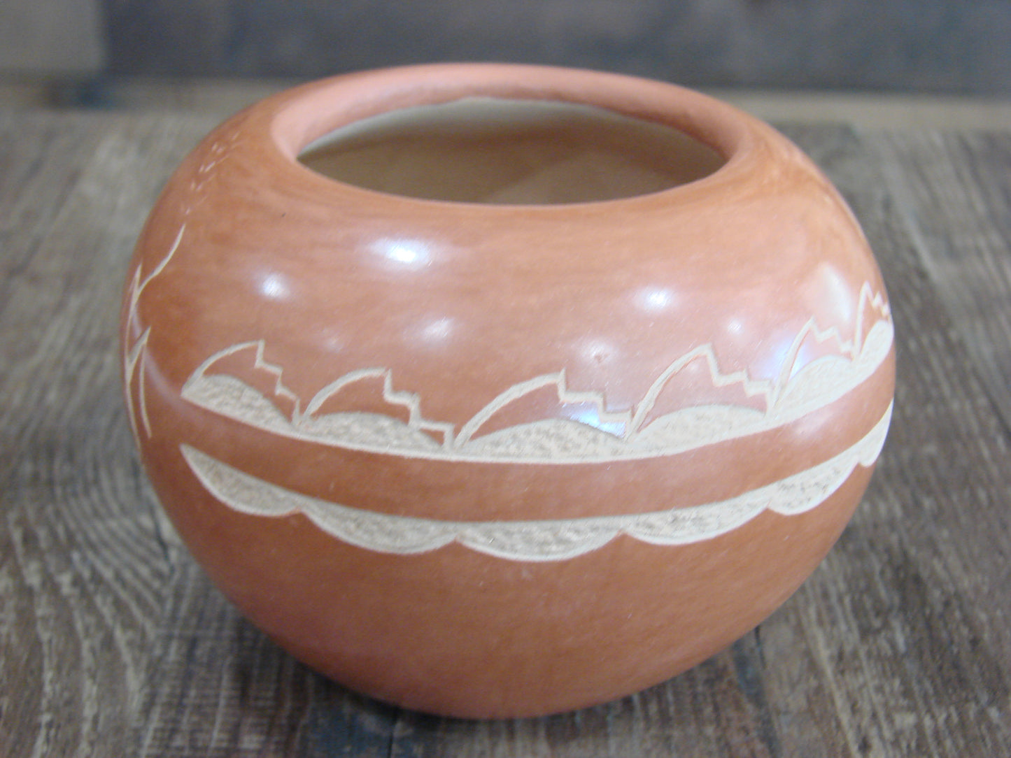 Native American Jemez Clay Hand Coiled Pottery Signed EDY