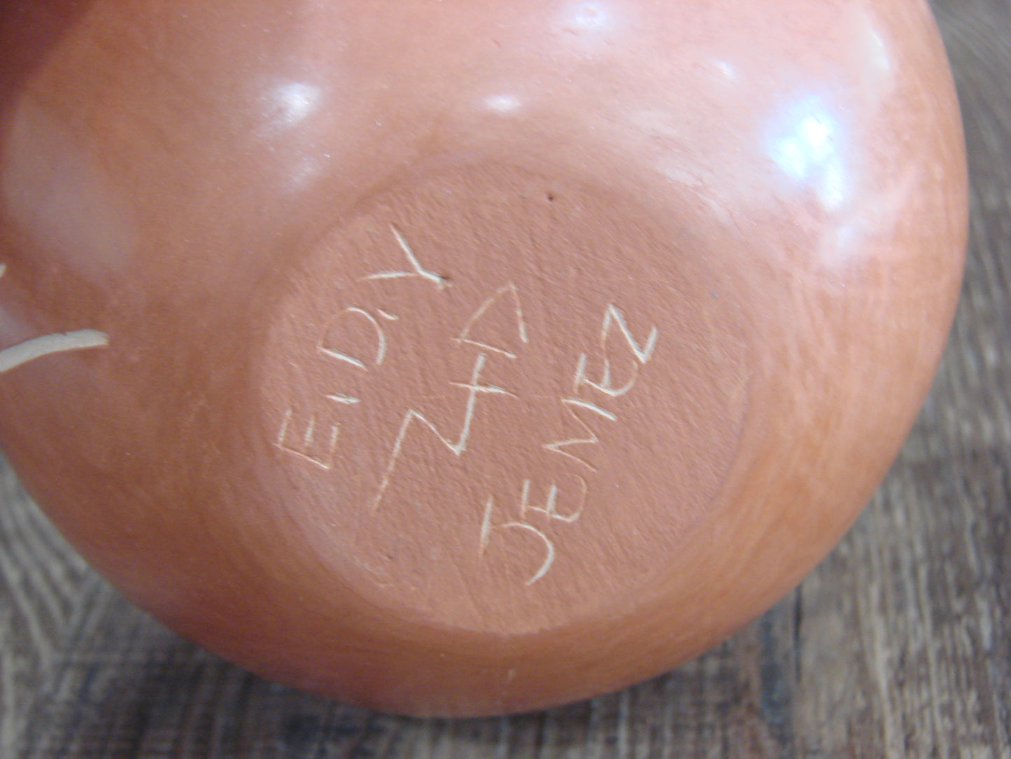 Native American Jemez Clay Hand Coiled Pottery Signed EDY