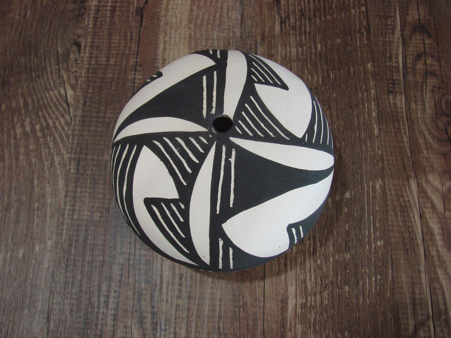 Native American Acoma Indian Hand Painted Seed Pottery by Antonio