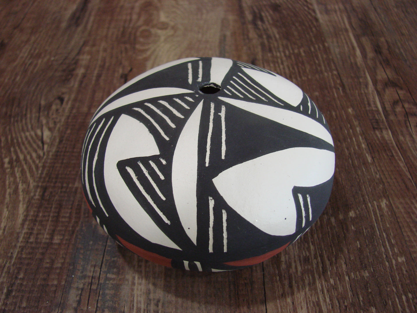 Native American Acoma Indian Hand Painted Seed Pottery by Antonio