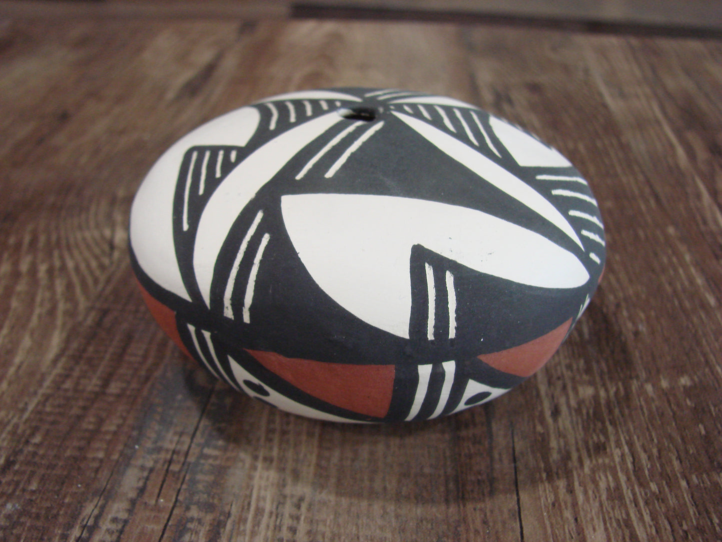 Native American Acoma Indian Hand Painted Seed Pottery by Antonio