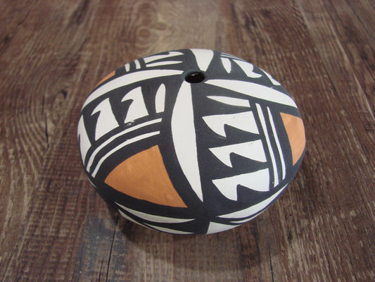 Native American Acoma Indian Hand Painted Seed Pottery by Antonio