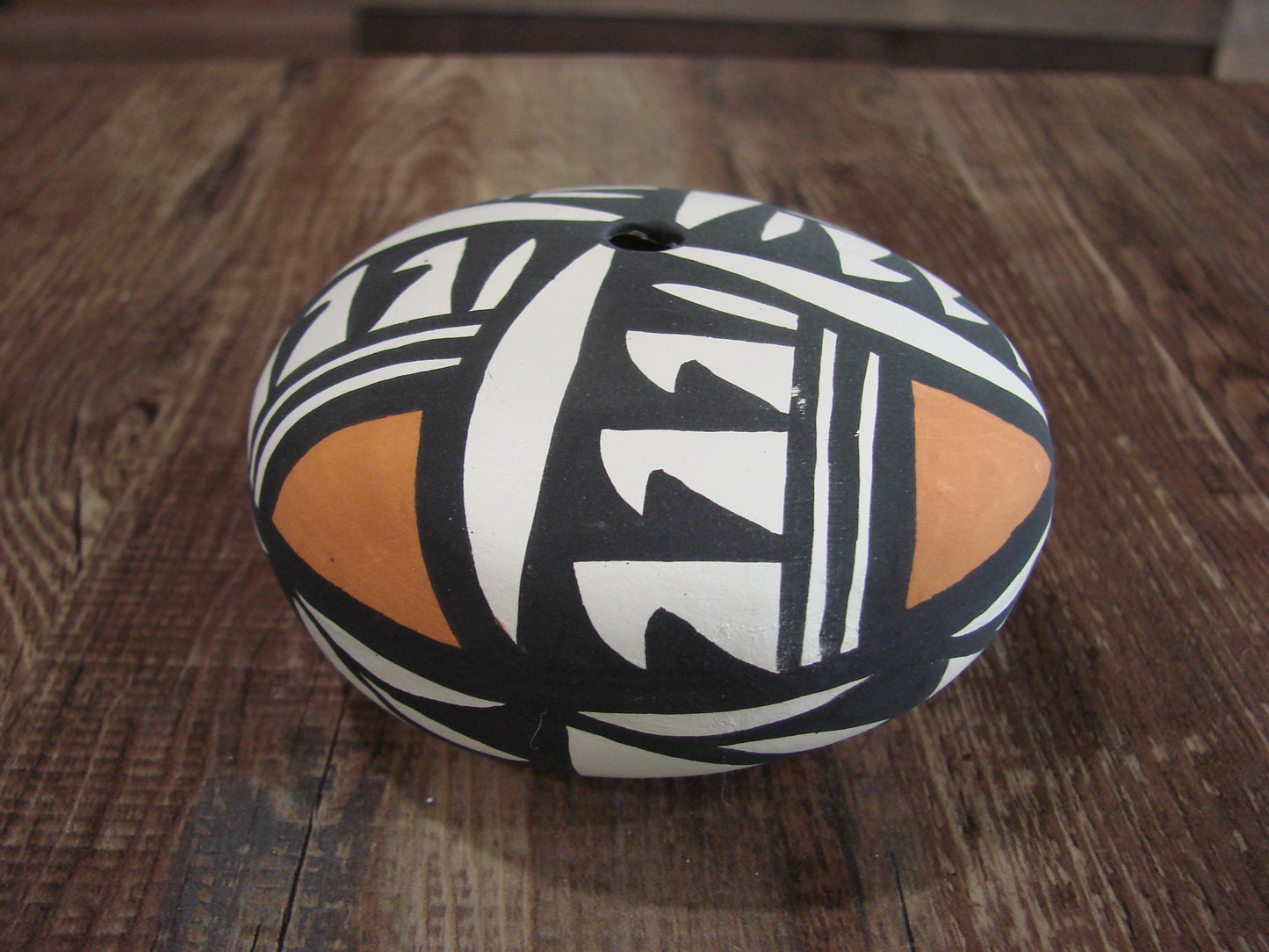 Native American Acoma Indian Hand Painted Seed Pottery by Antonio