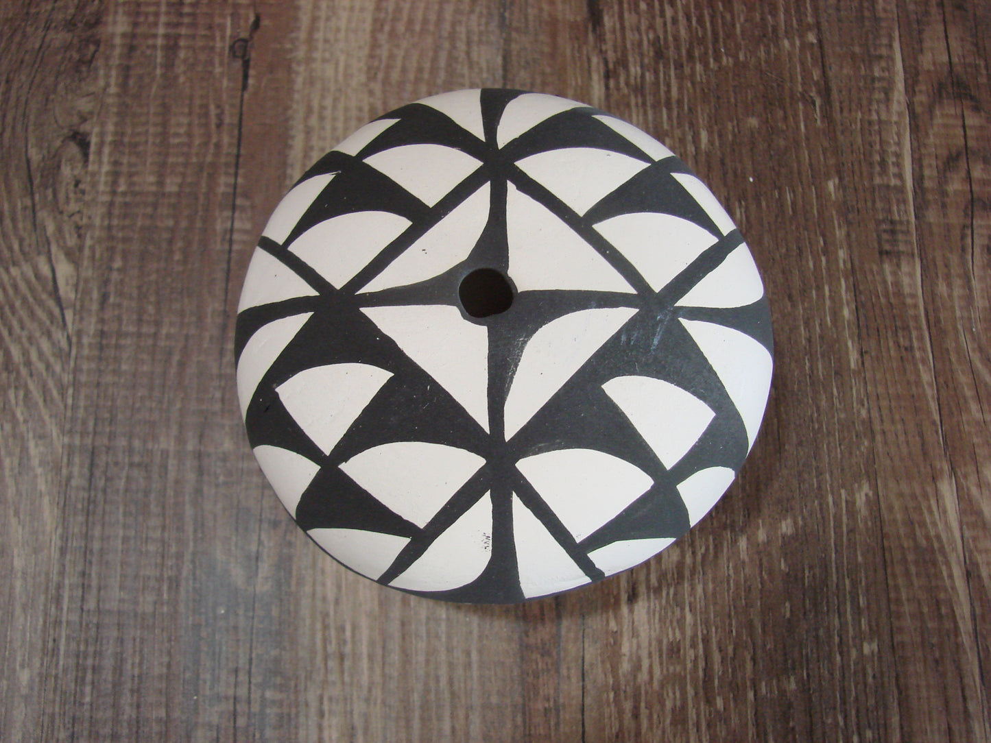 Native American Acoma Indian Hand Painted Seed Pottery by Antonio