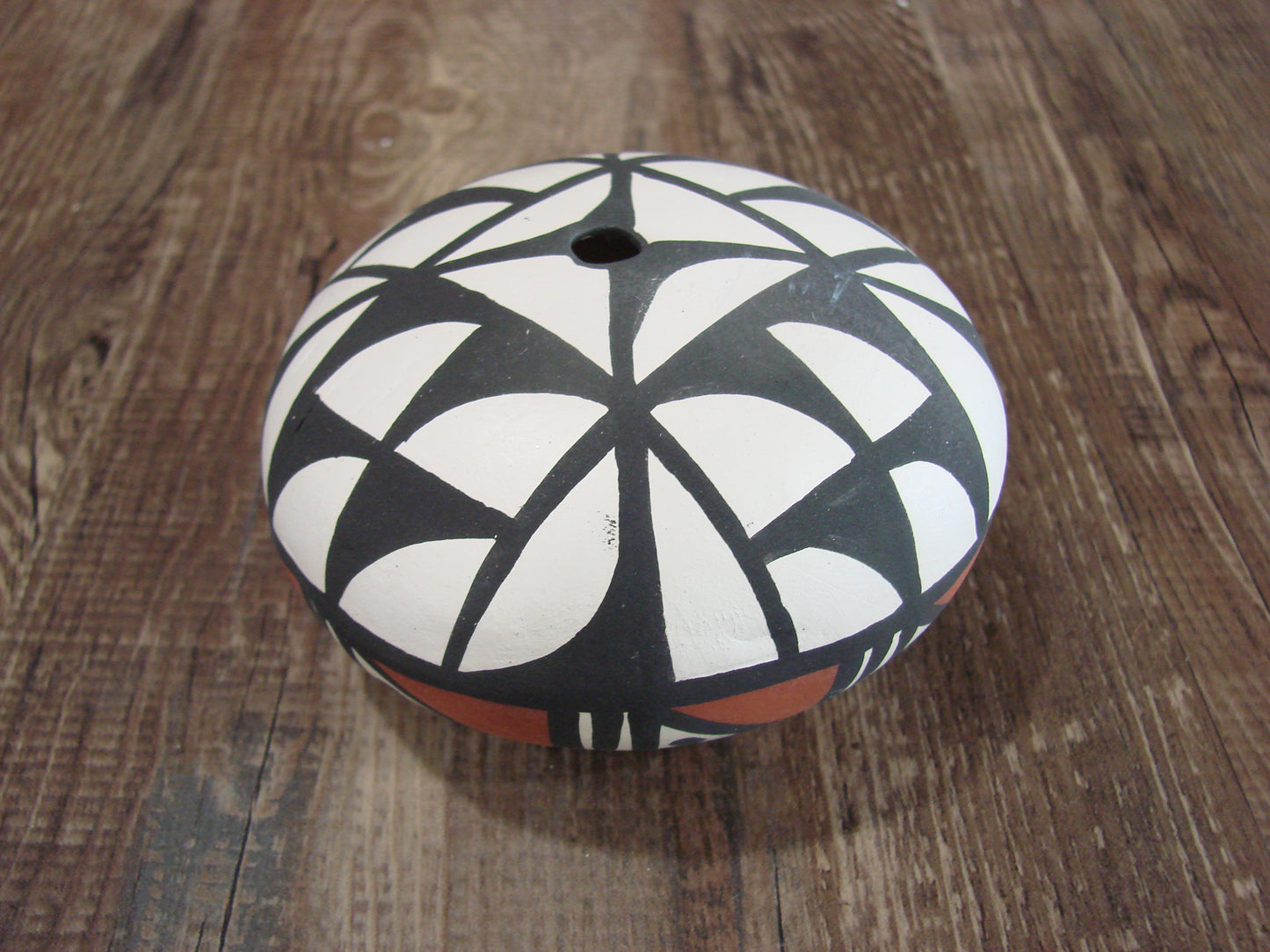 Native American Acoma Indian Hand Painted Seed Pottery by Antonio